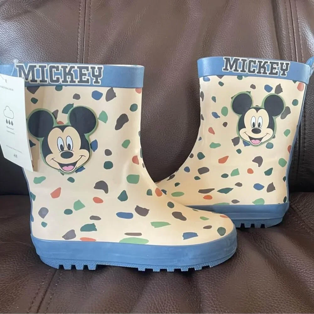 New Kids Child sz 13.5 Mickey Mouse Rubber Rain Boots